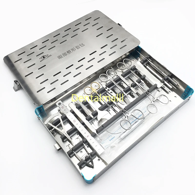 Ophthalmic Surgical Set Stainless Steel Eye Cosmetic and Plastic Instruments