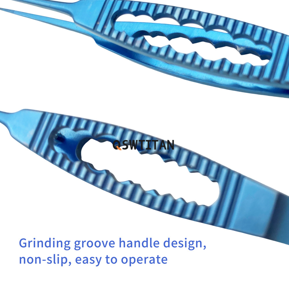 Ophthalmic Micro Tweezers Tying Forceps Tooth Forceps 108mm Microscopic Eye Surgical Instruments