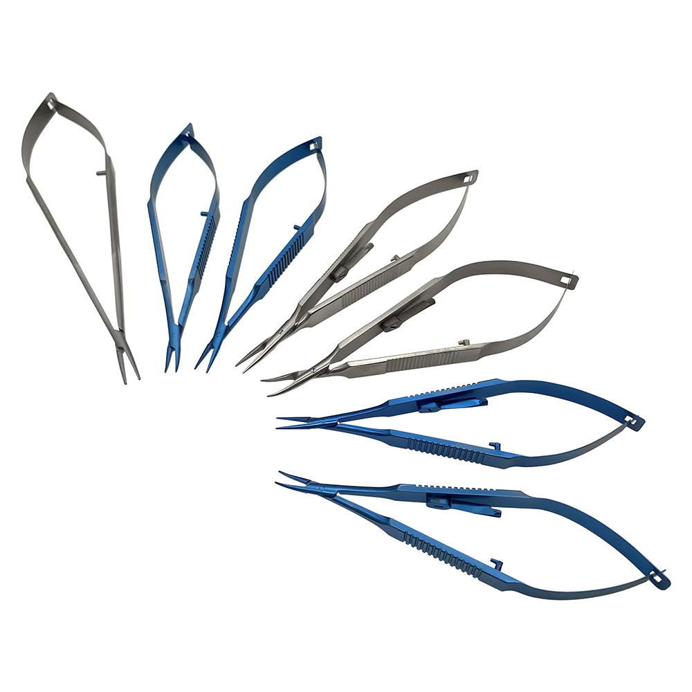 Autoclaveable Needle Holder Needle Holding Forceps Ophthalmic Instrument Straight Curved Titanium/Stainless Steel