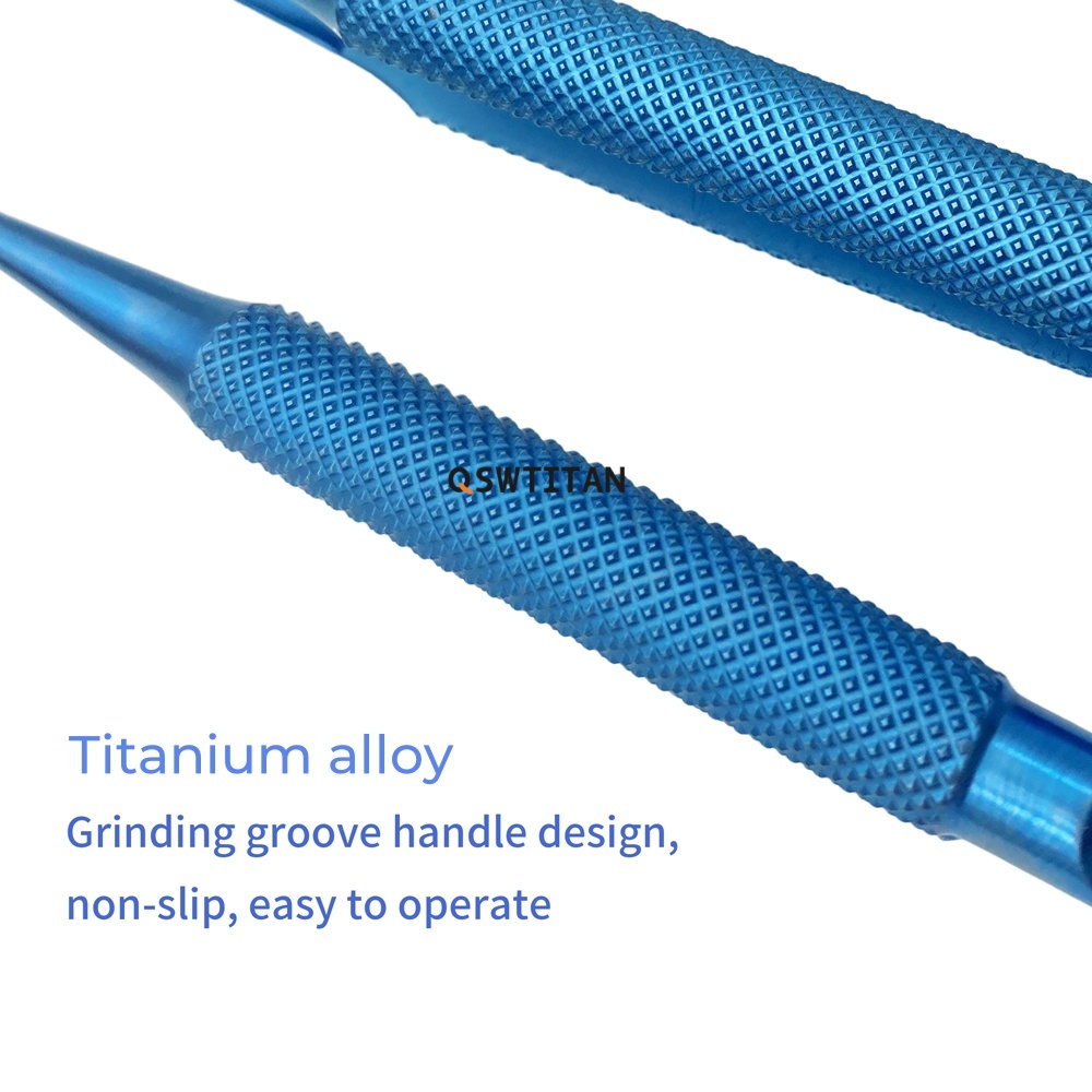 QSWTITAN Iris Conjunctiva Forceps Double Eyelid Tool Tweezers Ophthalmic Instrument Titanium/Stainless Steel