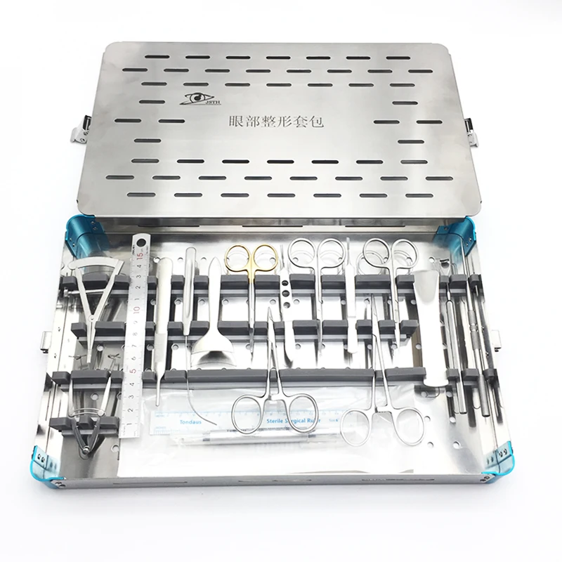 Ophthalmic Surgical Set Stainless Steel Eye Cosmetic and Plastic Instruments