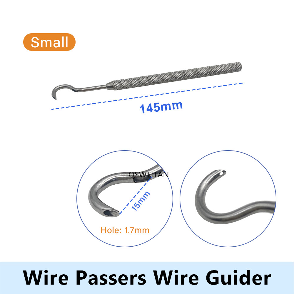 QSWTITAN Orthopedic Wire Guide Wire Passers Device Pet Orthopedic Surgical Tools Stainless Steel