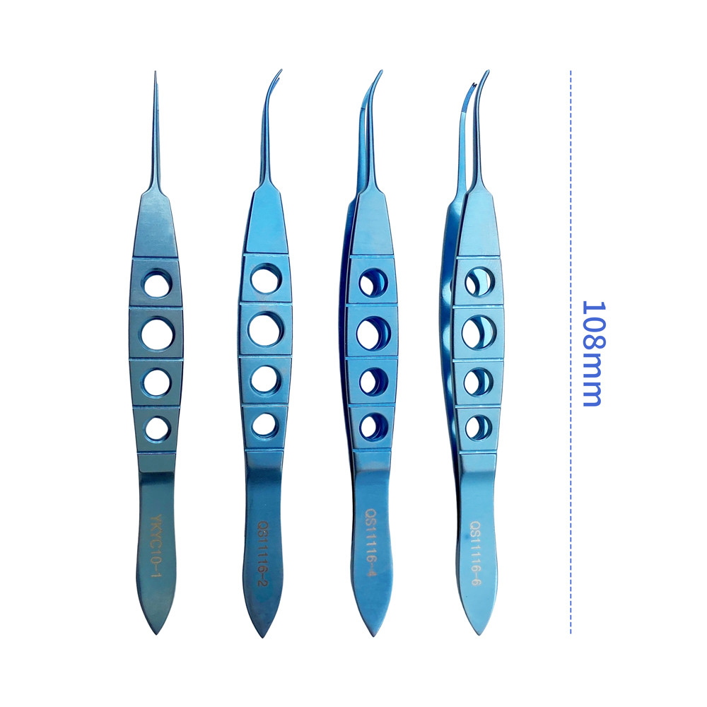 108mm Titanium Alloy Castroviejo Suturing Forceps Ophthalmic Tweezers Clamps Eyelid Tool Ophthalmic Surgical Instrument