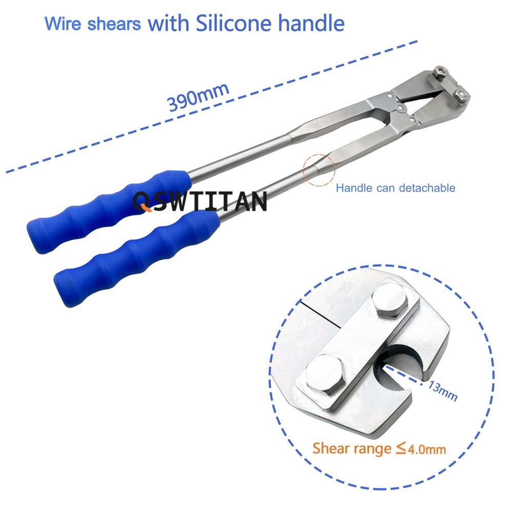 Stainless Steel Manual Hard Cutters Pliers Implant Cutter Detachable Handles Finish to 6mm Orthopedic Instrument