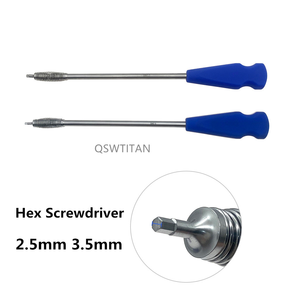 2.5mm 3.5mm Universal Screwdriver Hex Bone Nails Silicone Handle Orthopedic Veterinary Instrument 1pcs