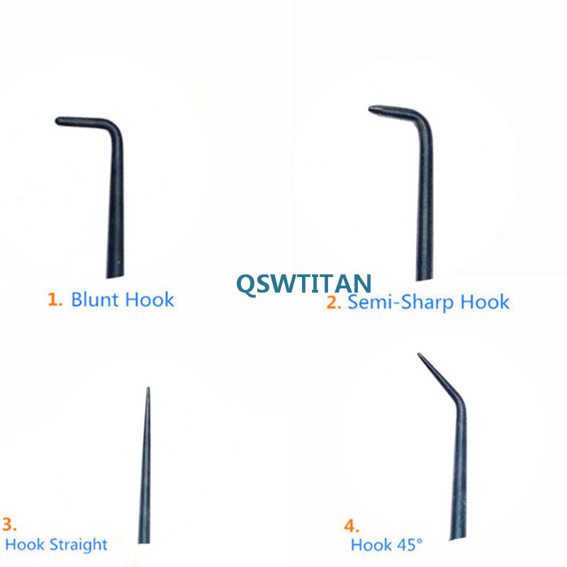 Micro Nerve Instrument Vessel Hook Nerve Spatula Dissectors Micro Curette Teardrop Disserctor 19pcs/set