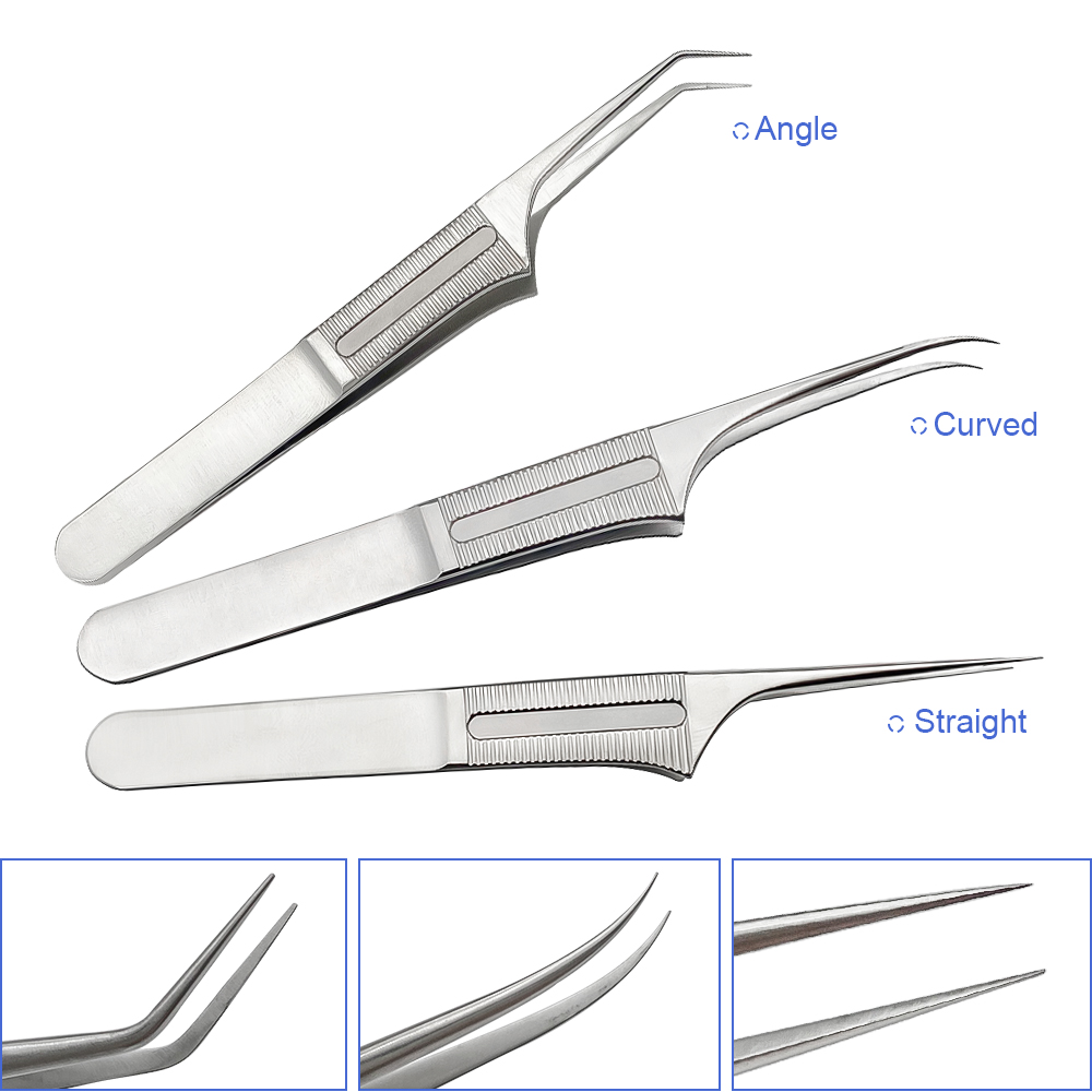 Hair Transplant Straight Angle Tweezers Fue Hair Transplant Tweezer Stainless Steel Forceps Surgery Instruments