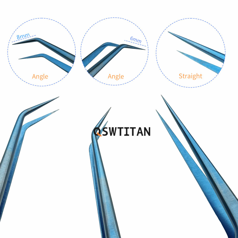 Electronic Tweezers Hair Transplant Forceps Implanting Tweezers Straight Forceps Titanium Tweezers Forceps Angle