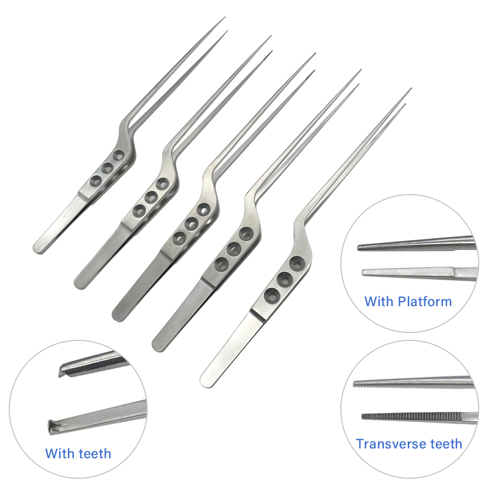 Stainless Steel Micro Bayonet Forceps Tissue Forceps Dissecting Forceps for Neuro Surgical Instruments Z Type