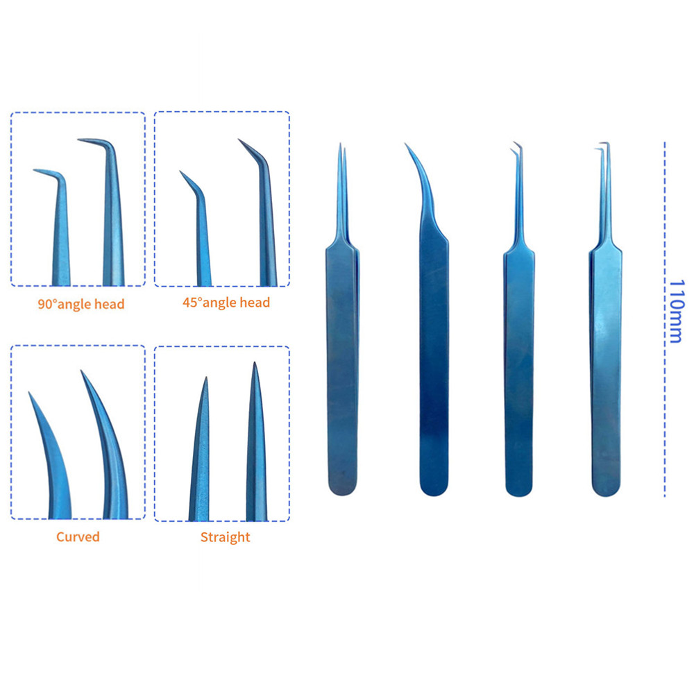 Titanium Jeweler Forceps Towel Clamps Ophthalmic Instrument Straight Curved Autoclaveable