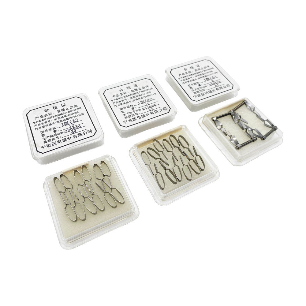 Hemostatic Clip Arterial Venous Clip Large Middle Small Closed Device Temporary Blocking Clamp  Stainless Steel