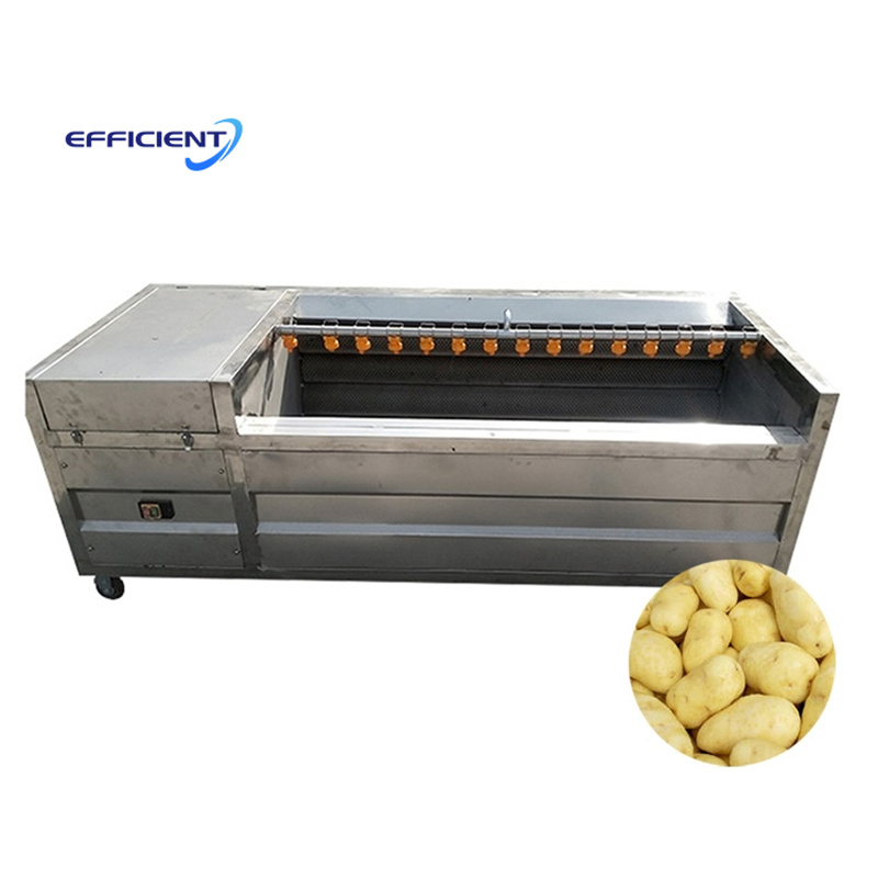 New Vegetable Automatic Sweet Cassava Cleaning Ginger Washer Potato Peeling and Washing Machine