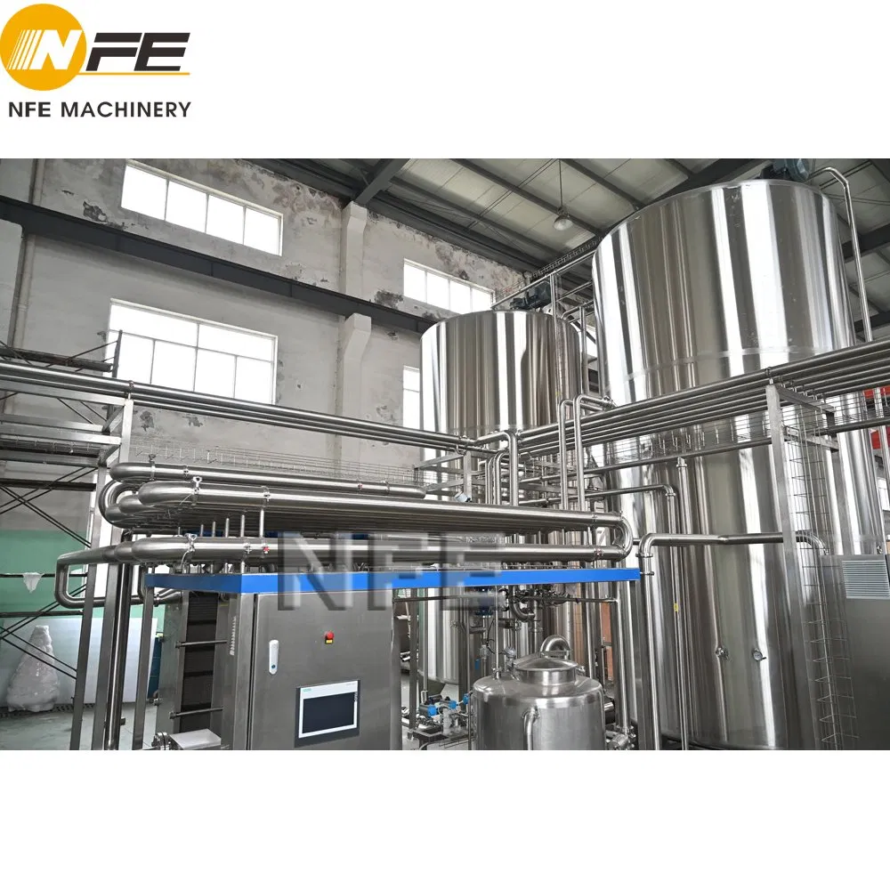 Rtd Beverages CSD Carbonated Soft Drinks Custom-Made Production Plant System Batching Mixing Tanks Carbonation Unit Sterilization Pasteurization Equipment