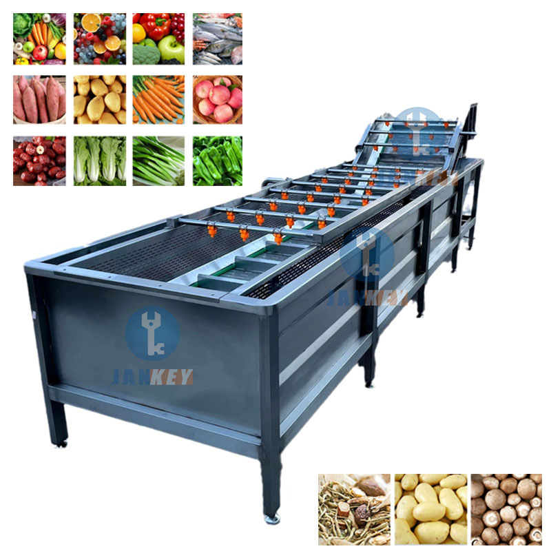 Potato Chips Cutting Frozen French Fries Strip/Sheet/Curved Shape Cleaning Machine Automatic Fruit and Vegetable Air Bubble Washing Peeling Machine