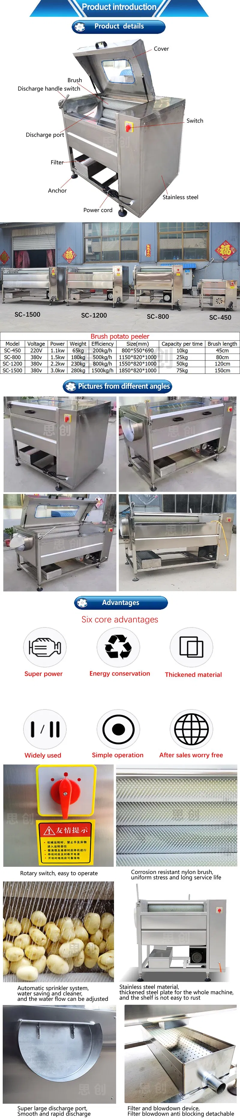 Vegetable Brush Washing Equipment