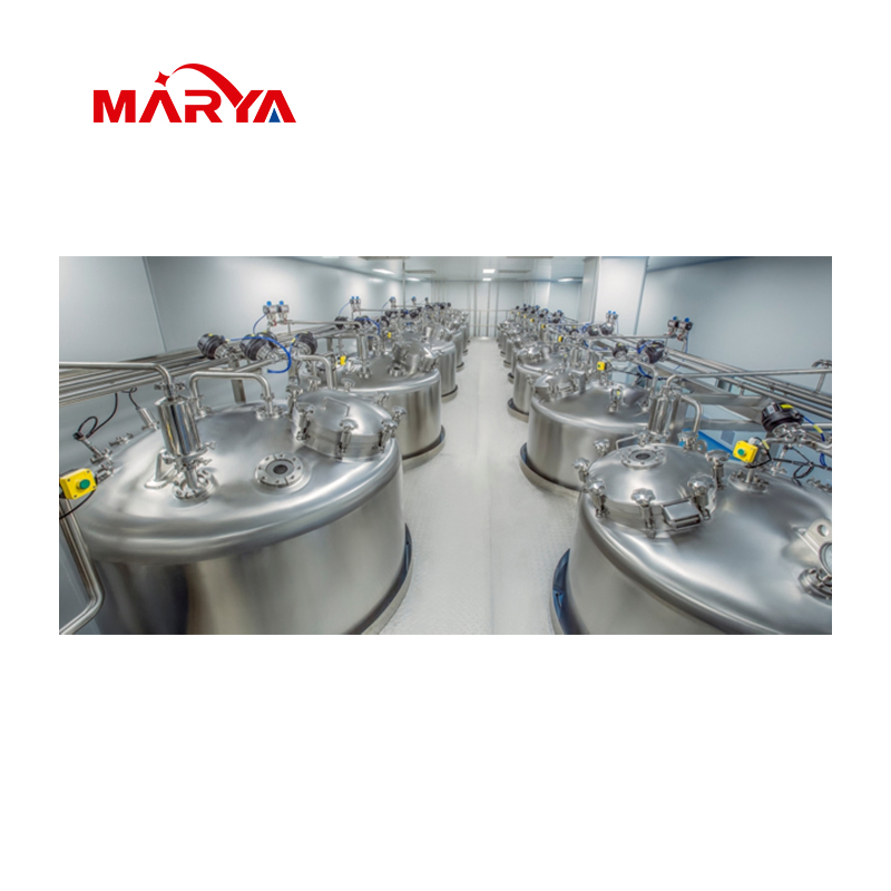 Marya Precise Pharmaceutical Blending 304L/316L Preparation Tank System Formulation Mixing Tank