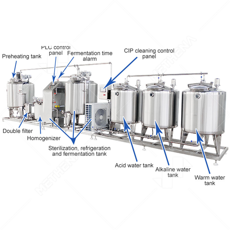 Mini Dairy Plant Process Machine Cow Pasteurized Milk Pasteurizer Small Scale Yoghurt Production Pasteurization Line