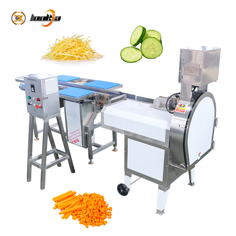 Automatic Scallion Cutting Machine Vegetable Cutter Celery Vegetable Dicing Shredding Slicing Line