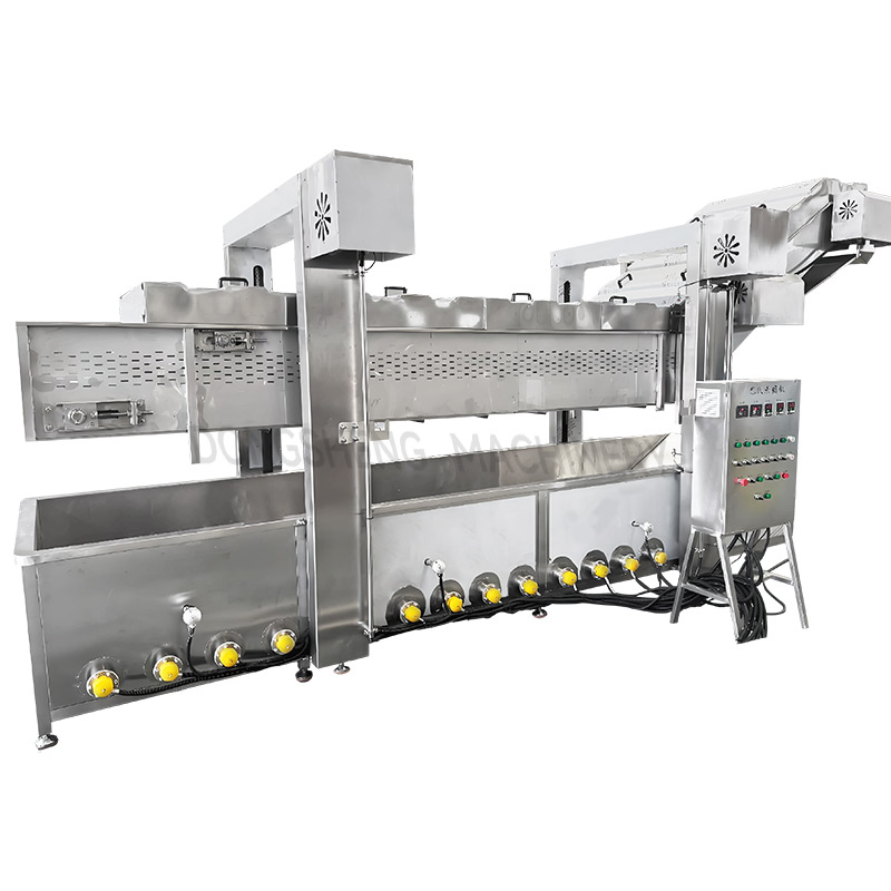 Steaming Boiling and Blanching Line for Veg Factory Cooking