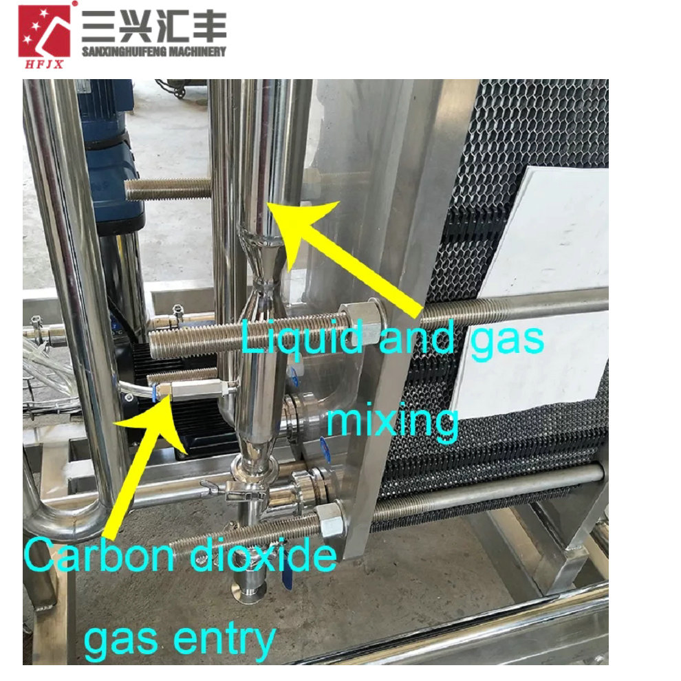 Automatic Small Carbonation Carbonator CO2 Soft Beverage Mixer Carbonated Drink Mixing Machinery