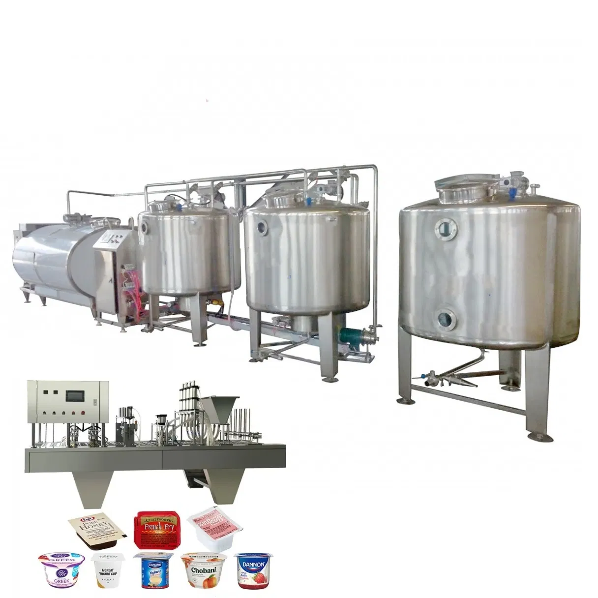 Cheap Price 1000L/H Pasteurized Yogurt Making Plant Uht Milk Processing Line Evaporated Condensed Milk Production Line