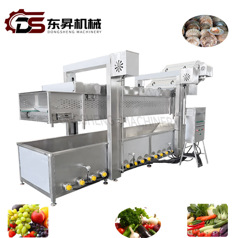 Steaming Boiling and Blanching Line for Veg Factory Cooking