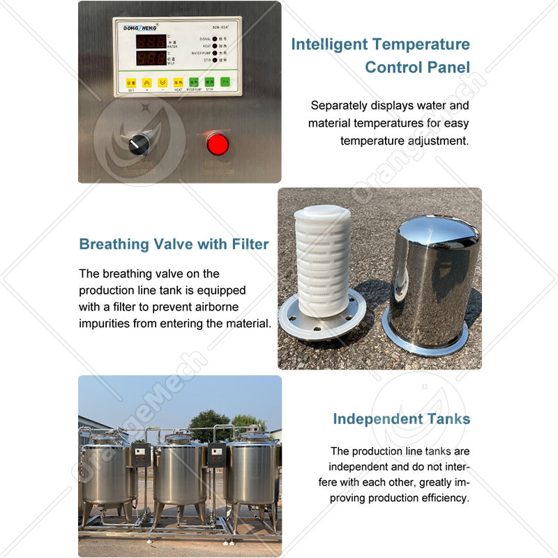 Stainless Steel 100L 200L 500L Dairy Process Equipment Milk Tank Homogenizer Pasteurizer Milks Pasteurization Line