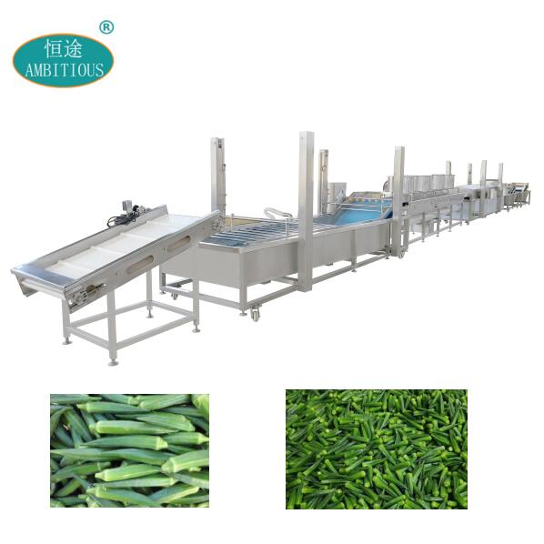 Vegetable Machine French Bean Washing Drying Blanching Cooling Line