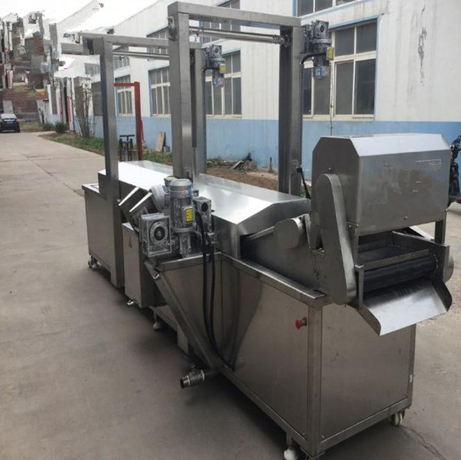 Potato French Fries Blanching Cooking Machine / Vegetable Blanching Machine