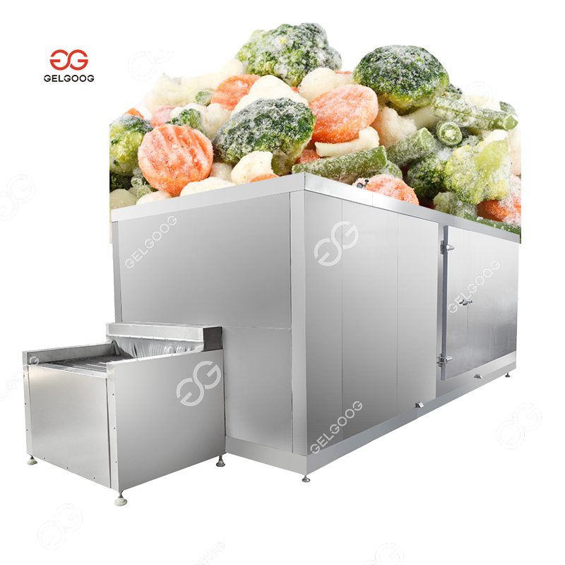IQF Tunel Freezer Asparagus Veg Spanish Frozen Line Vegetable Freezing Machine Quick Leafy Vegetables Broccoli Freezing Line