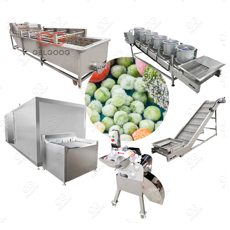 Energy Saving IQF Tunnel Freezer IQF Vegetables Production Processing Line Frozen Pea Green Beans Production Line