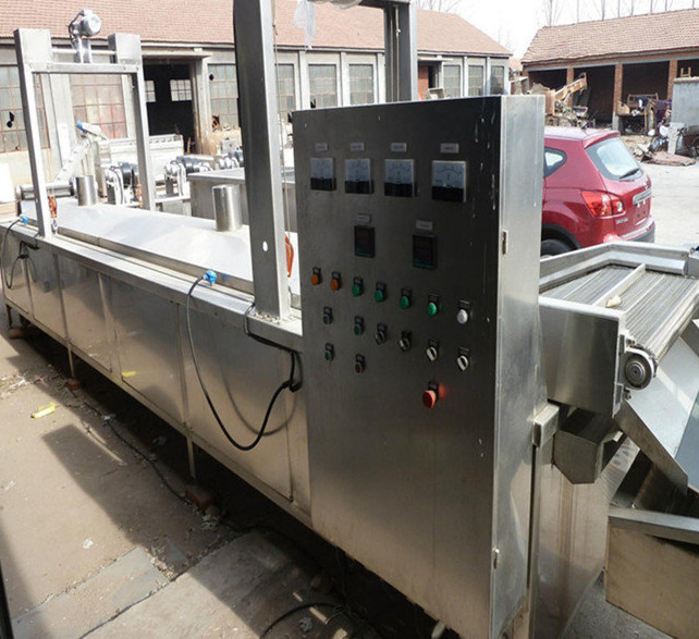 Potato French Fries Blanching Cooking Machine / Vegetable Blanching Machine