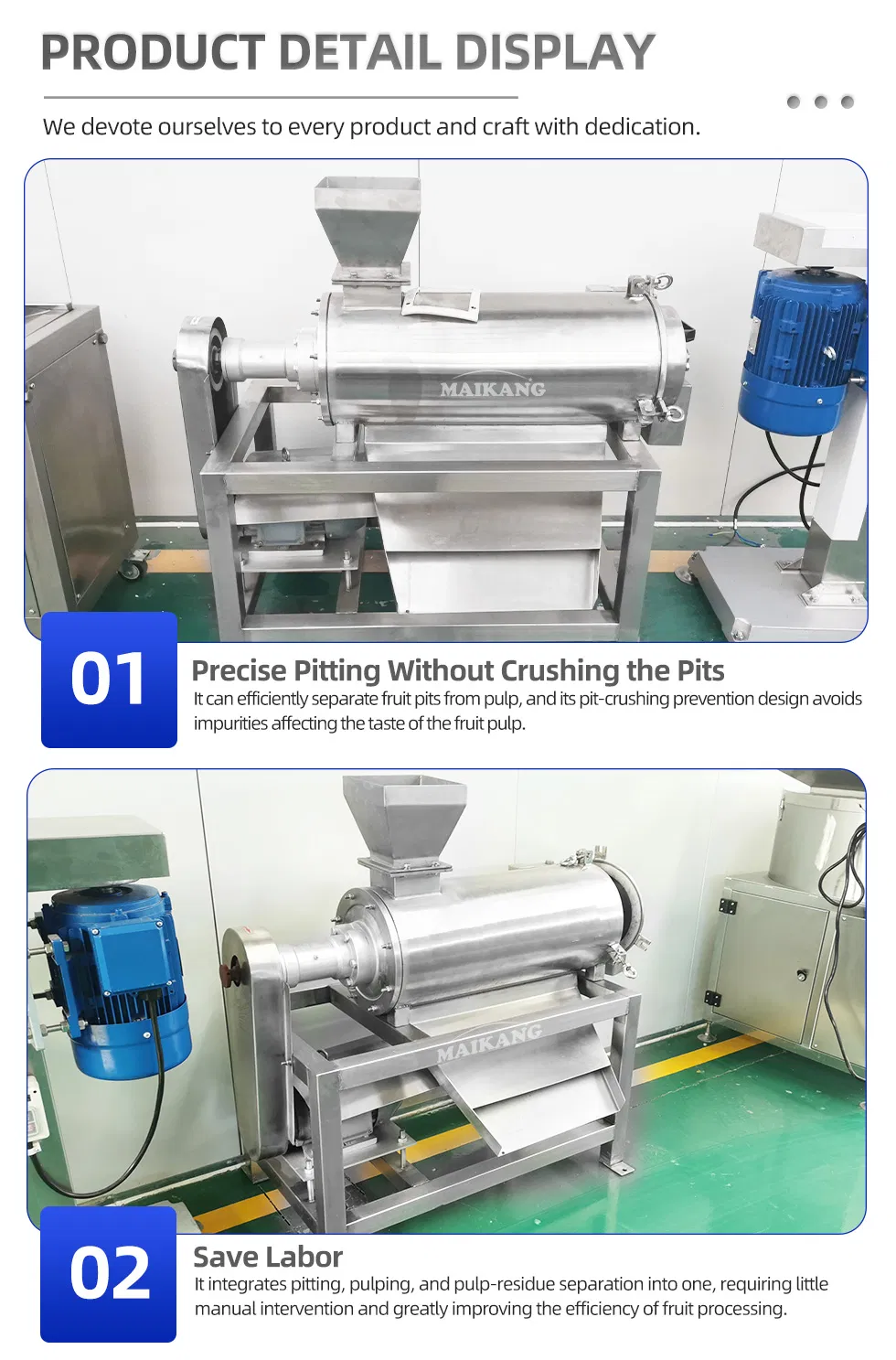 High Capacity Juicer Extractor Pulping Juicing Machine with Fruit Skin Remove Seed Separation for Juice Processing Machine