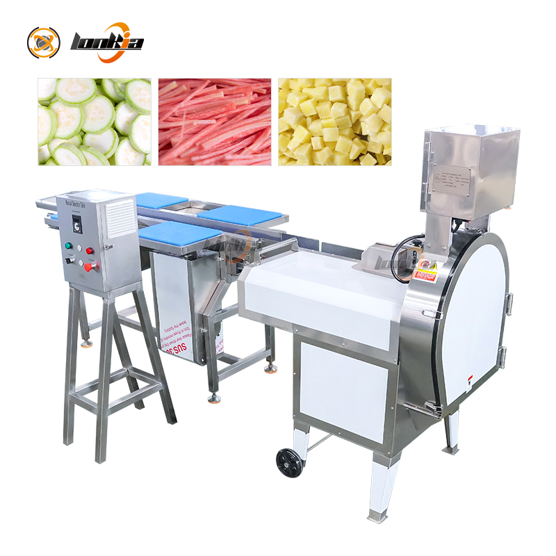 Automatic Scallion Cutting Machine Vegetable Cutter Celery Vegetable Dicing Shredding Slicing Line