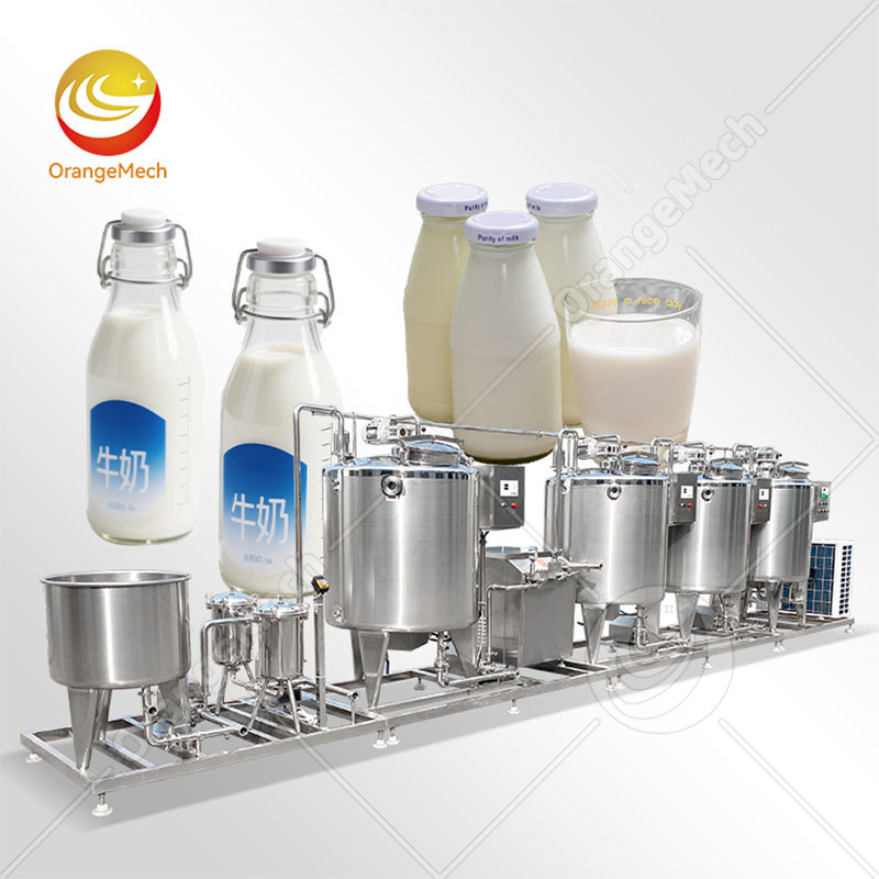Stainless Steel 100L 200L 500L Dairy Process Equipment Milk Tank Homogenizer Pasteurizer Milks Pasteurization Line