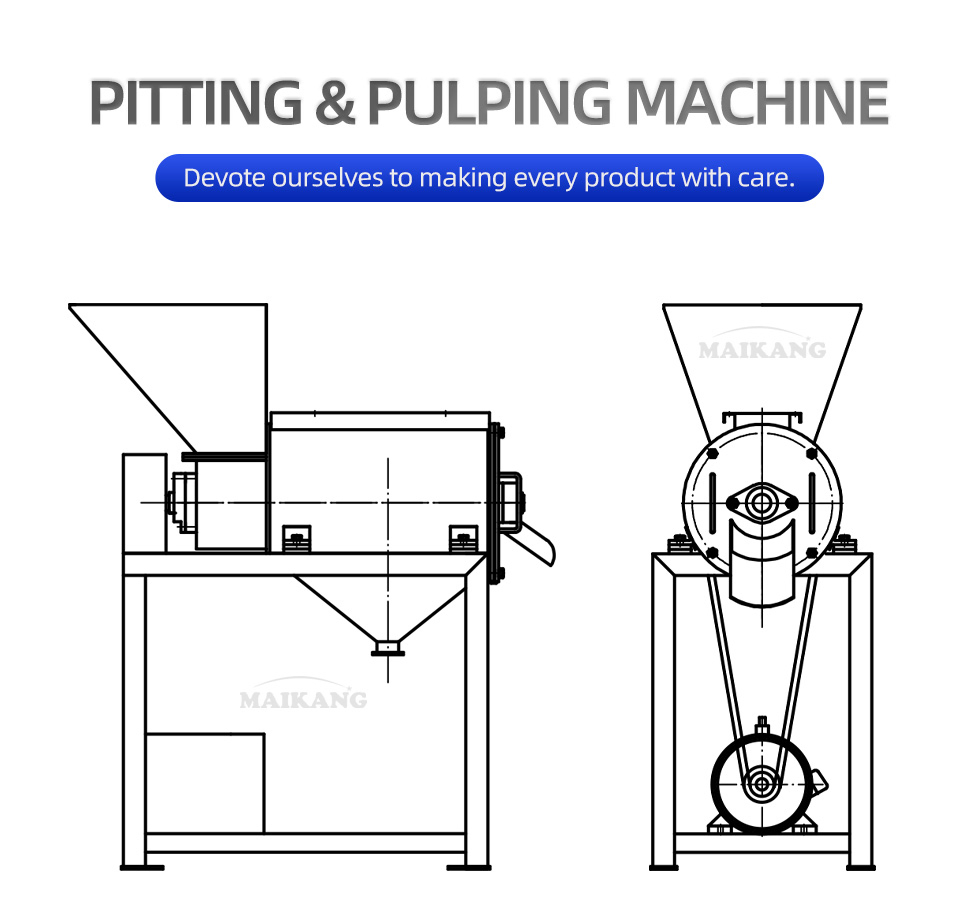 High Capacity Juicer Extractor Pulping Juicing Machine with Fruit Skin Remove Seed Separation for Juice Processing Machine