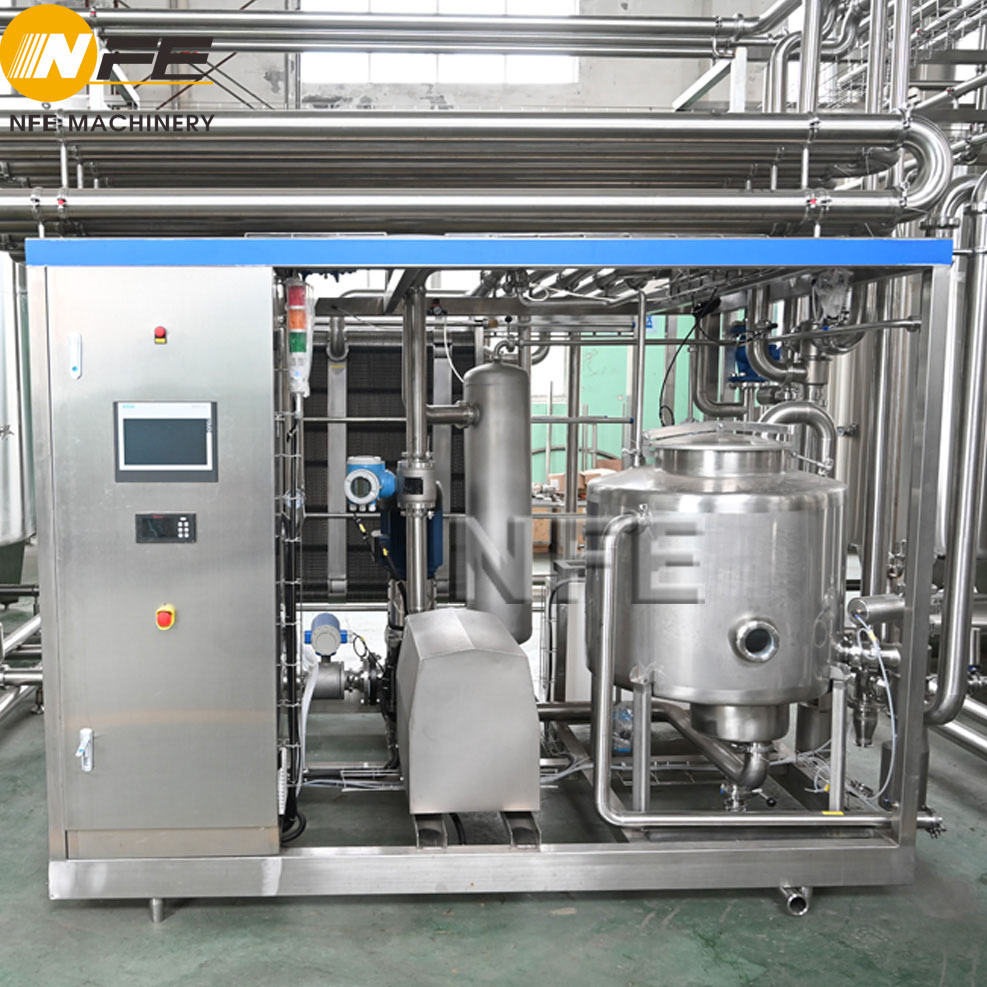 Automatic Beverages Mixing and Batching System with Pasteurizer and CIP System Juice Milk Blending Mixing Tanks Batching and Processing Equipment Made in China