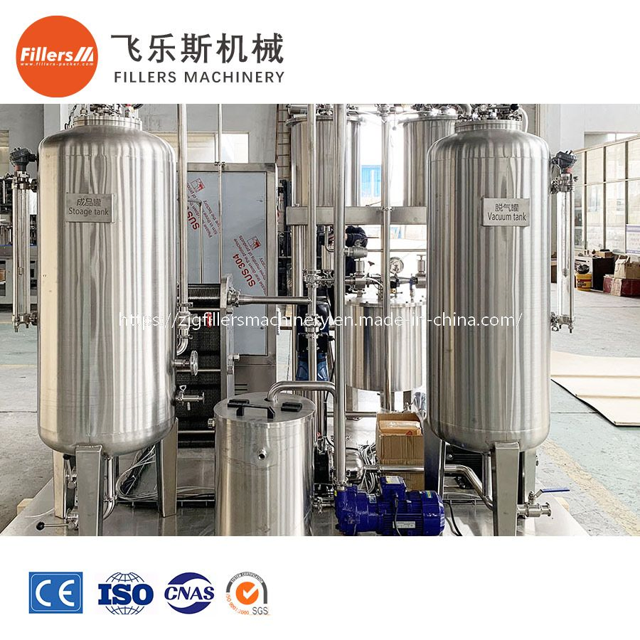 Automatic Soft Drink Processing Line High Power Soda Water CO2 Mixer 6000L/H CO2 Carbonation Equipment