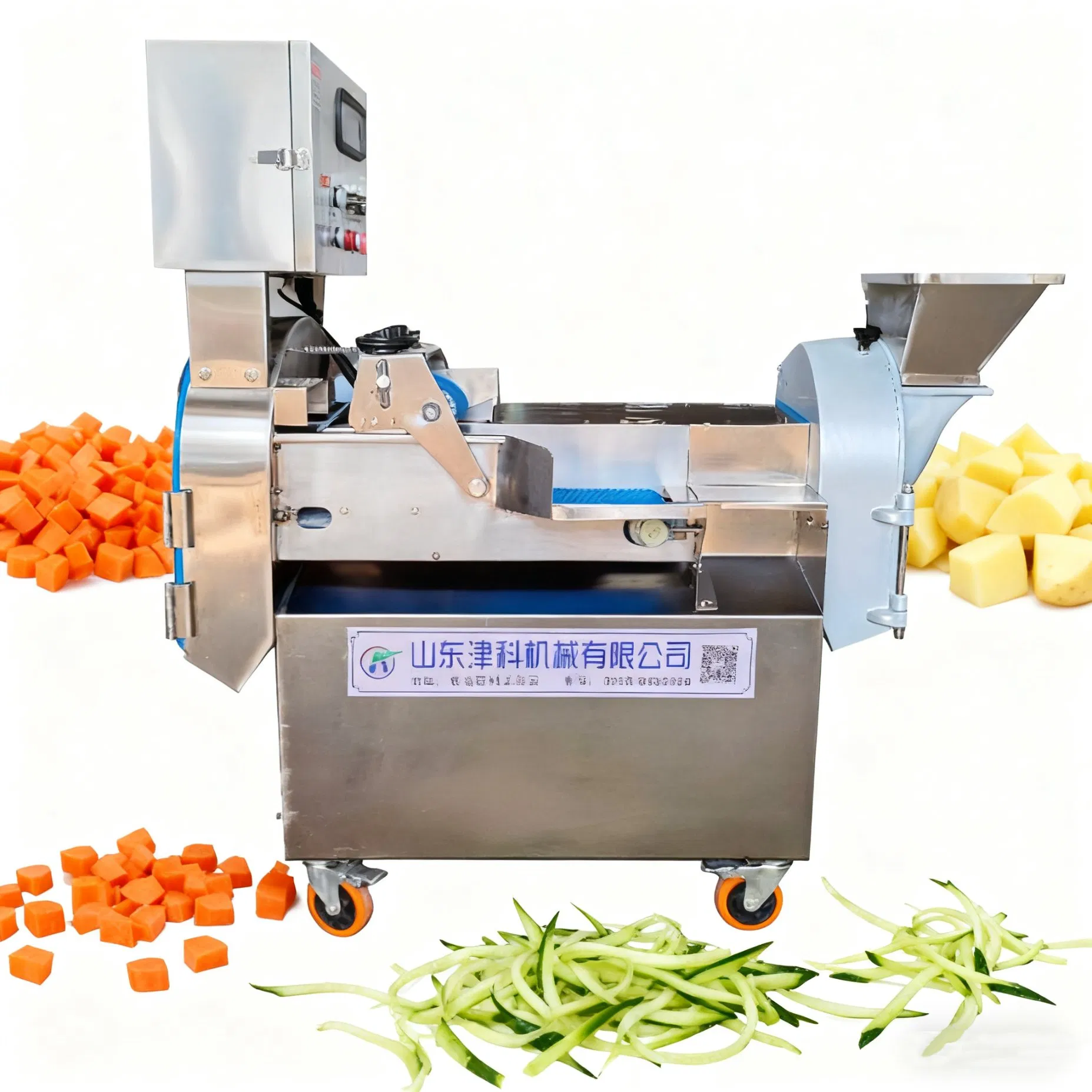 Multifunctional Double Head Vegetable Cutting Machine Adjustable Cutter for Slicing, Dicing, and Shredding