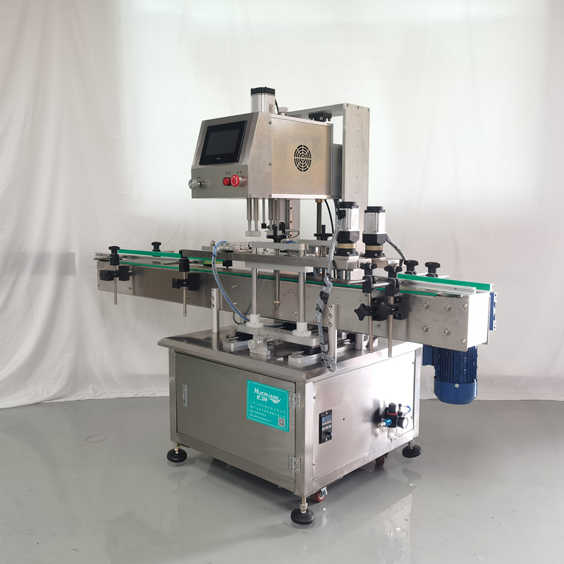 Four Wheel Capping System for Cosmetic Bottle Automatic High Torque Cap Tightening