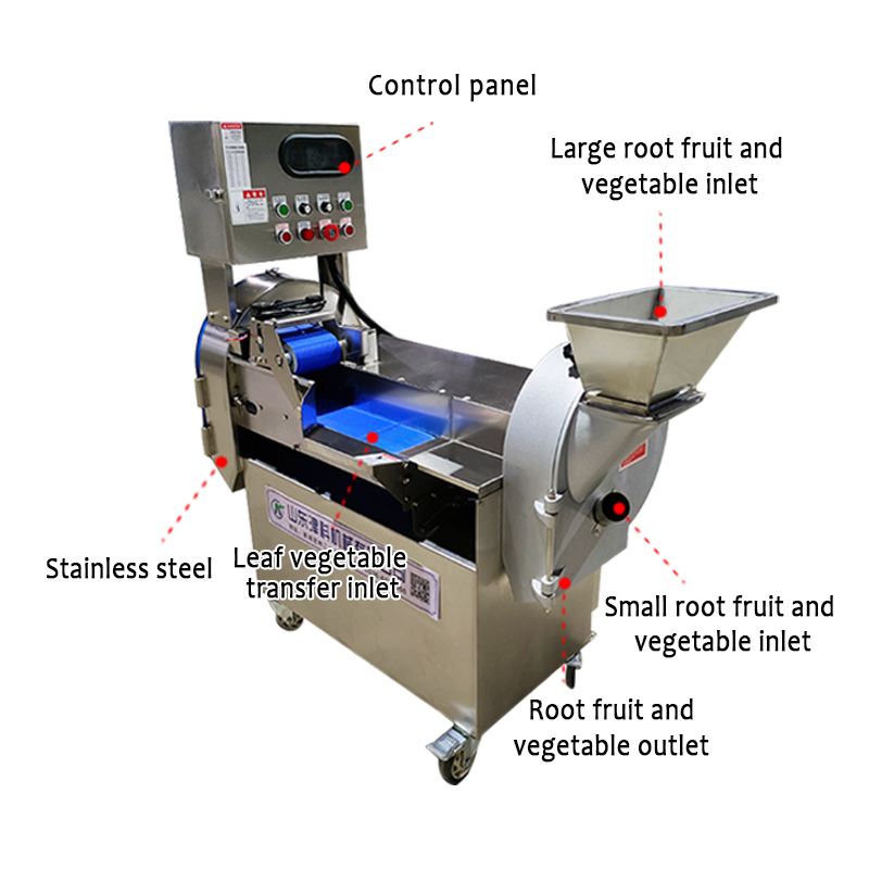 Automatic Vegetable Cutting Machine Yam Dicing Ginger Potato Slicer Onion Shredding Machine