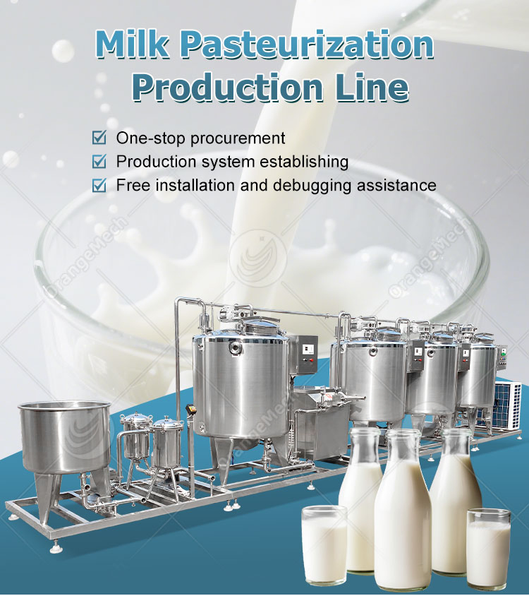 Stainless Steel Cow Milk Pasteurizer Tank Process Plant Pasteurization Machine Mini Milk Process Line