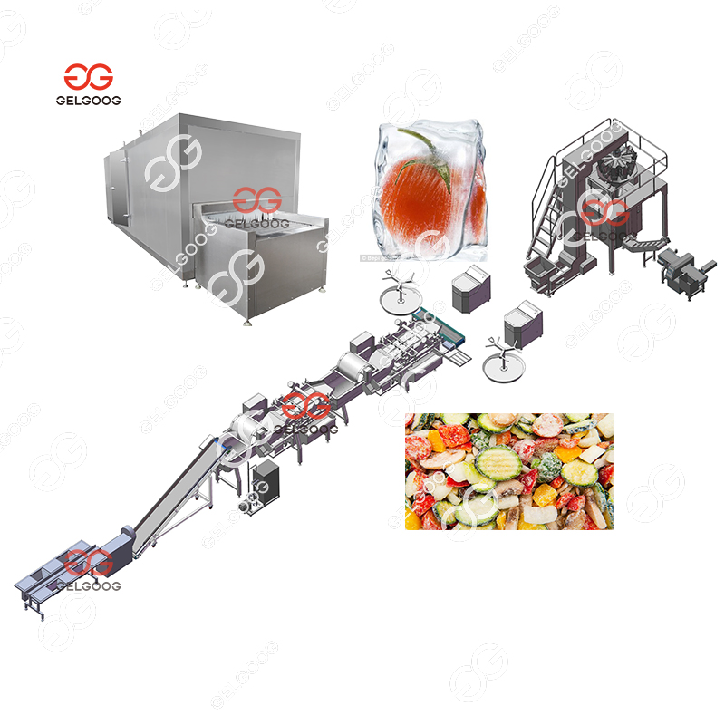 IQF Food Frezer Vegetable Cutter Quick Frozen Fruit and Fruit Freezing Line Frozen Vegetable Production Line