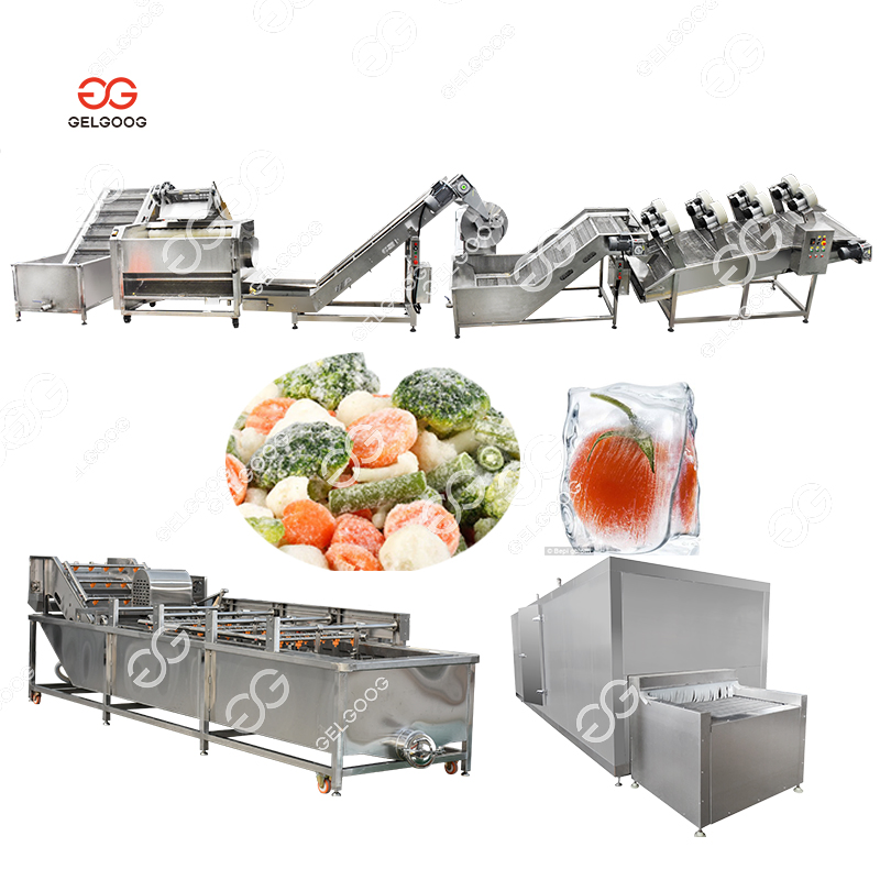IQF Food Frezer Vegetable Cutter Quick Frozen Fruit and Fruit Freezing Line Frozen Vegetable Production Line
