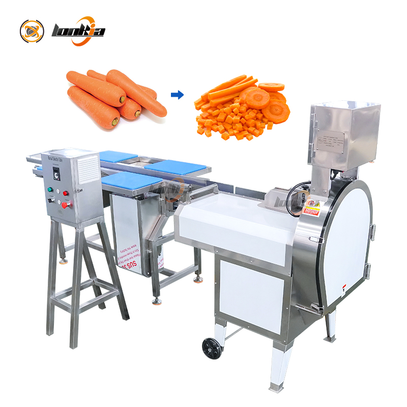 Iceberg Lettuce Sorting Conveyor Table Scallion Cutting Machine Vegetable Dicing Shredding Slicing Line