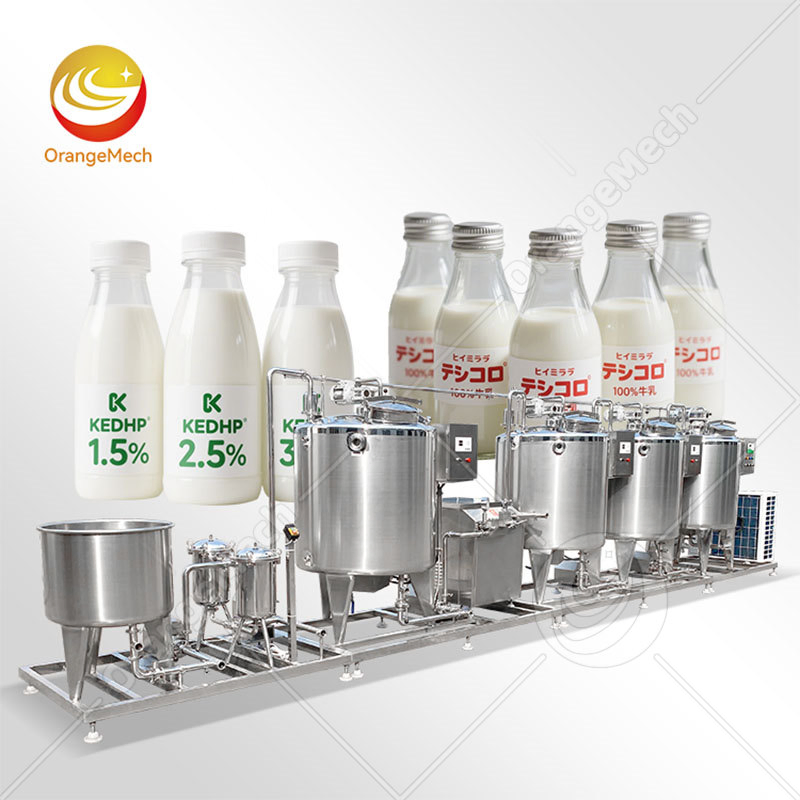Stainless Steel Cow Milk Pasteurizer Tank Process Plant Pasteurization Machine Mini Milk Process Line