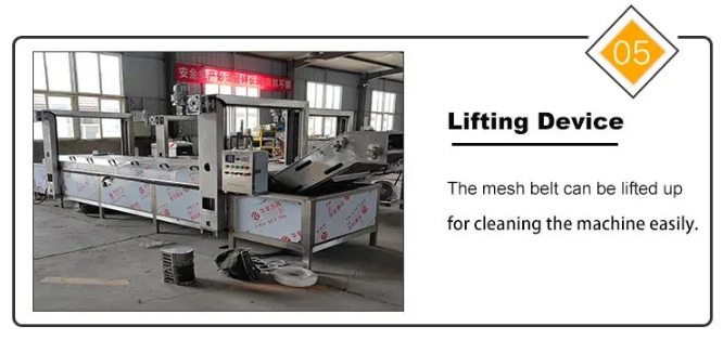 Commercial Steam Gas Electric Continuous Fruit Vegetable Meat Cooking Blancher Blanching Machine