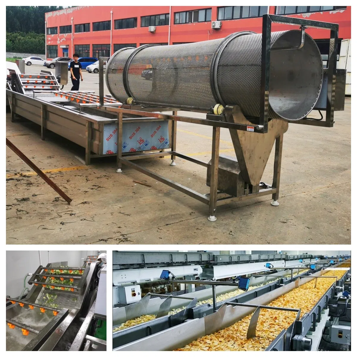 Deep Processing Cleaning Hot Ironing Drying Line Used for Meats Vegetables