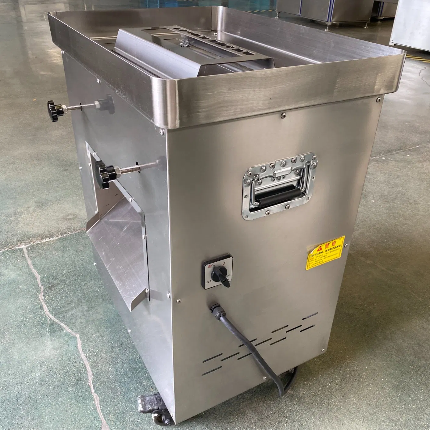 Commercial Electric Processing Garlic Cucumber Potato Vegetable Fruit Fish Beef Chicken Breast Bone Sausage Fresh Frozen Meat Cutting Slicing Slicer Machine