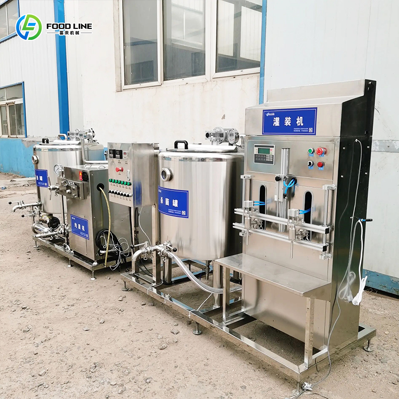Seamless Filling-Capping Linkage Hygienic Small Footprint Sanitary Yogurt Processing Line